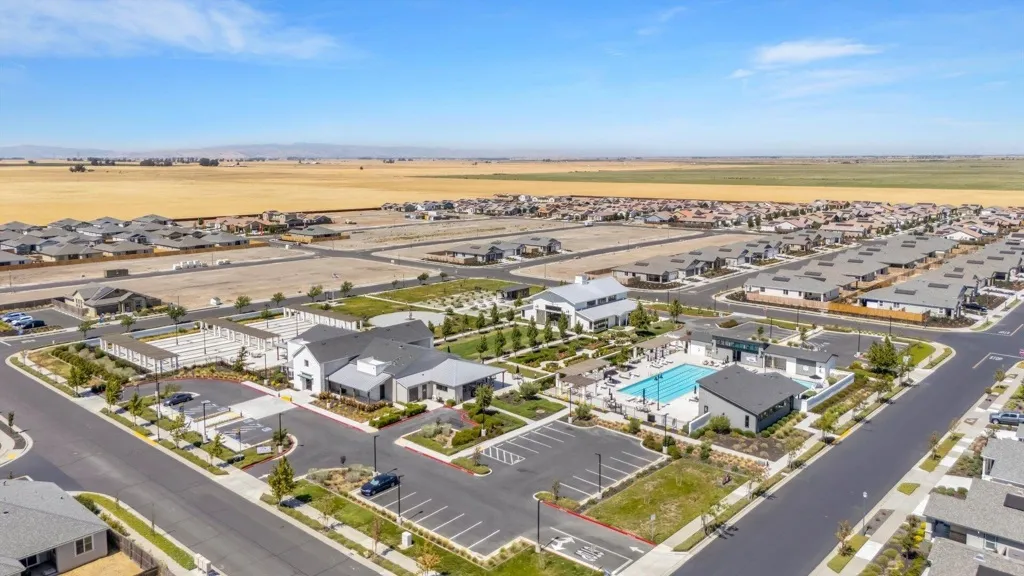 aerial perspective of suburban area