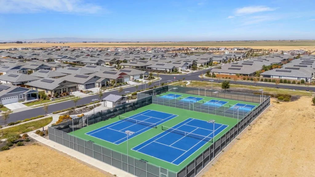 aerial perspective of suburban area