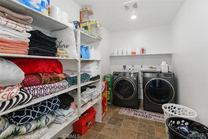 Laundry Room with shelving