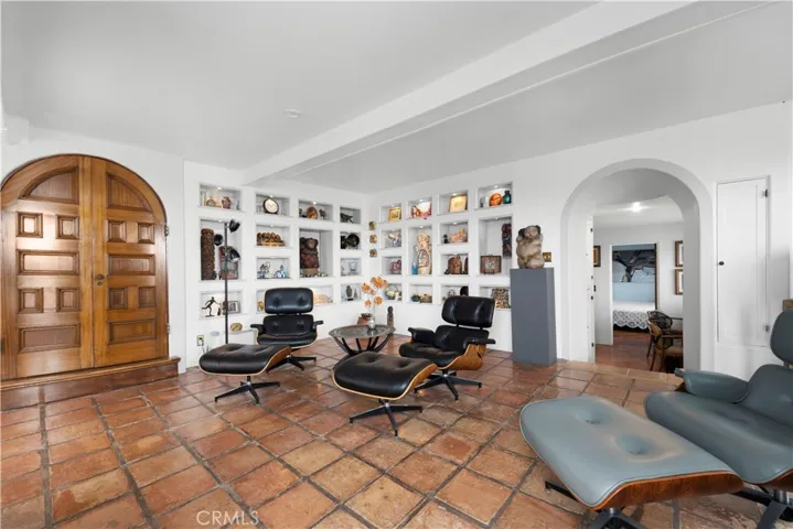 Sitting area on lower level.