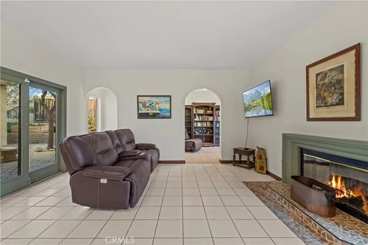 Living room entrance to downstairs bedroom