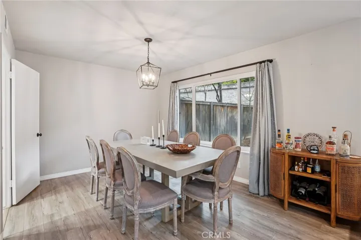 Spacious dining area