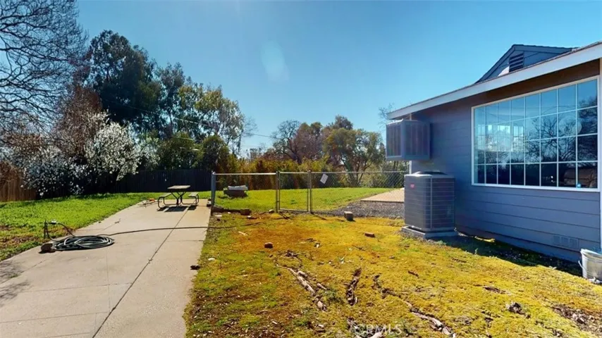 Standing in side yard