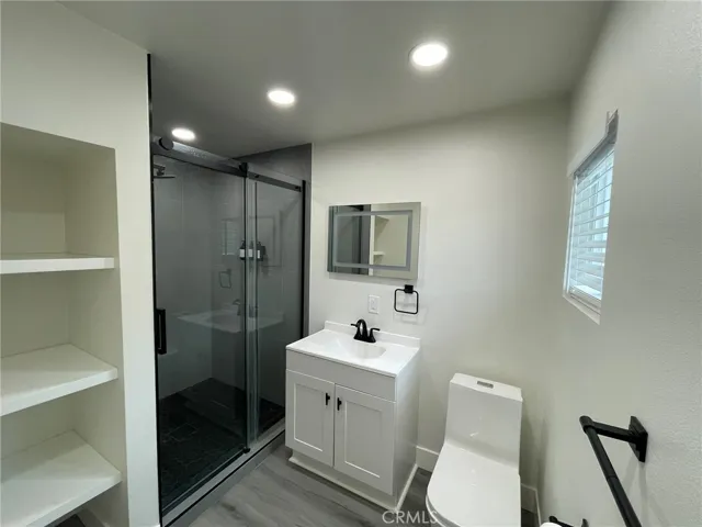 guest bathroom in living room