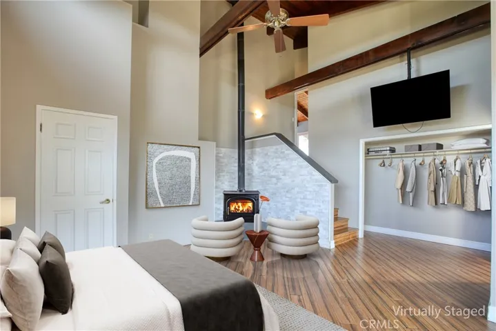 Staged bedroom