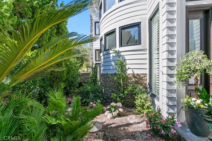 Brand newly installed stone and lovely plantings!