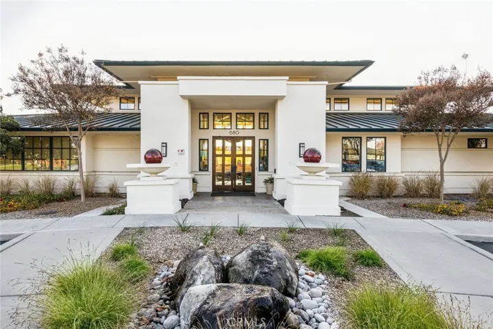 Entrance to the clubhouse sits central to the development.
