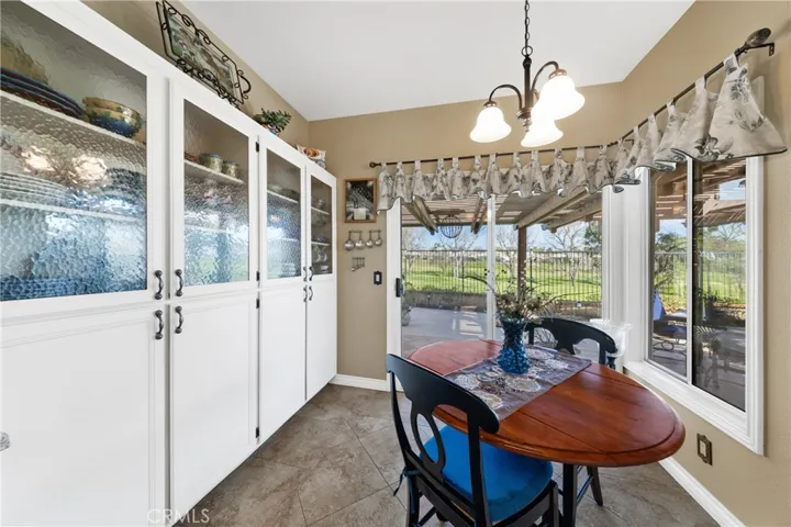 Your cozy casual dining area overlooks the patio.
