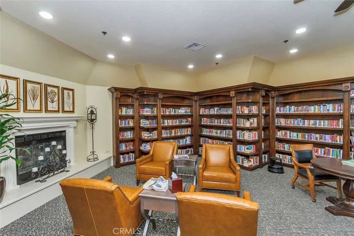 The library at the clubhouse.