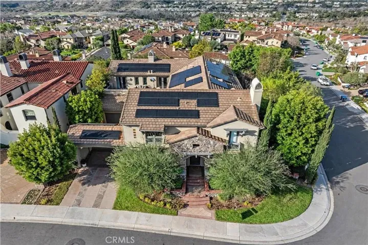 Mediterranean home with solar panels