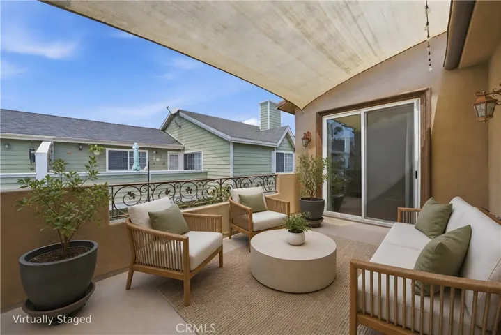Virtually staged balcony