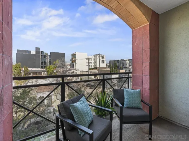 Private Balcony with City views.