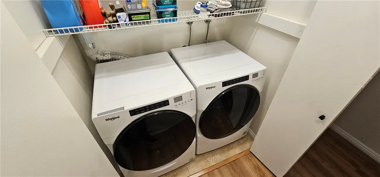 Upstairs laundry area