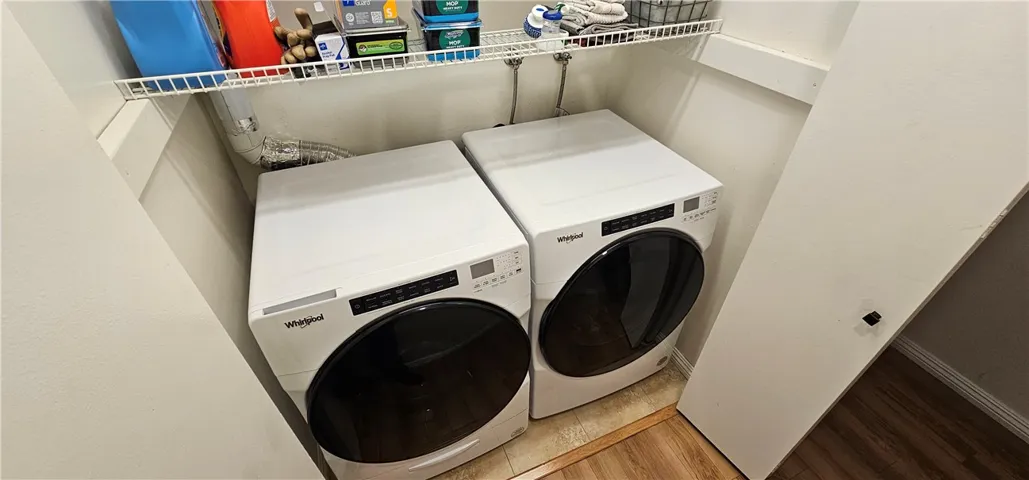 Upstairs laundry area