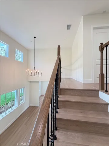 Gallery wall at top of staircase