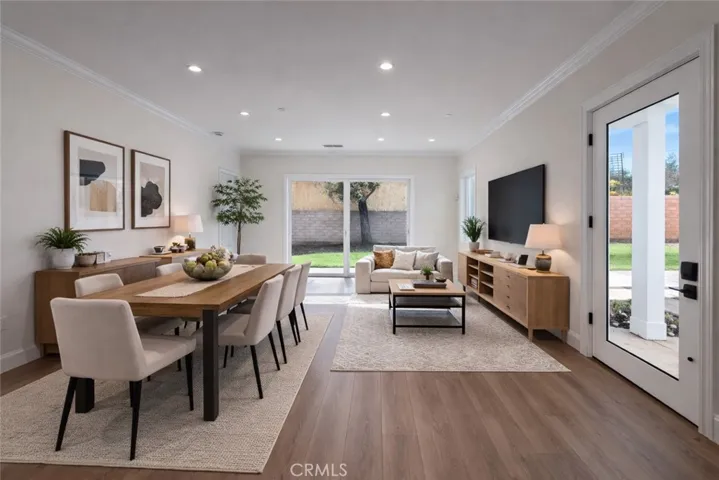 ADU open concept living and dining room