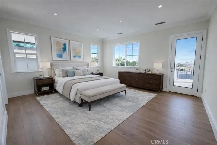 Master bedroom has been digitally staged