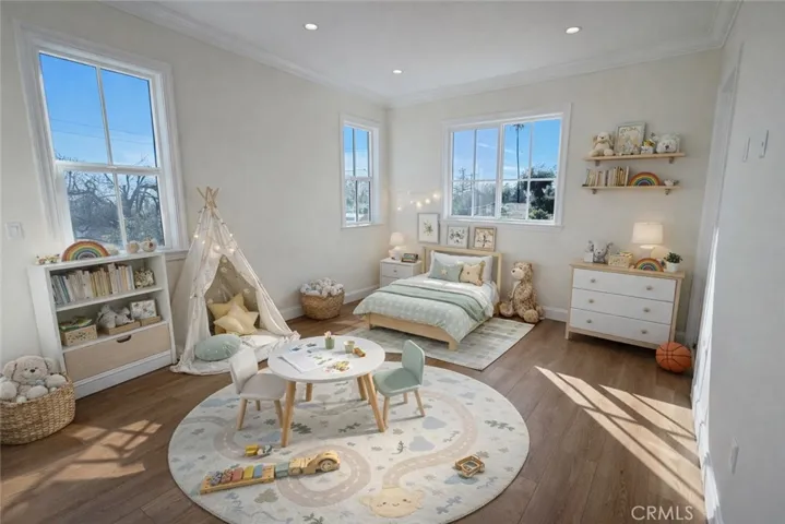 Upstairs bedroom 3 is digitally staged