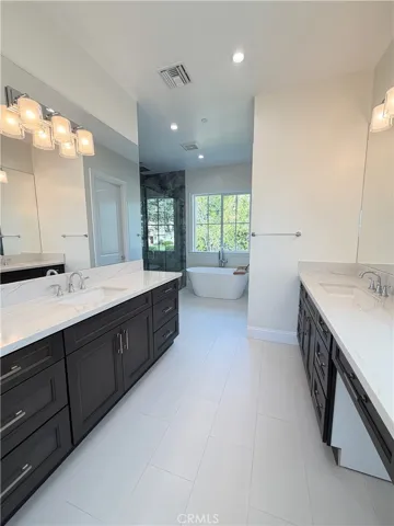Master Bathroom has separate his and hers vanities