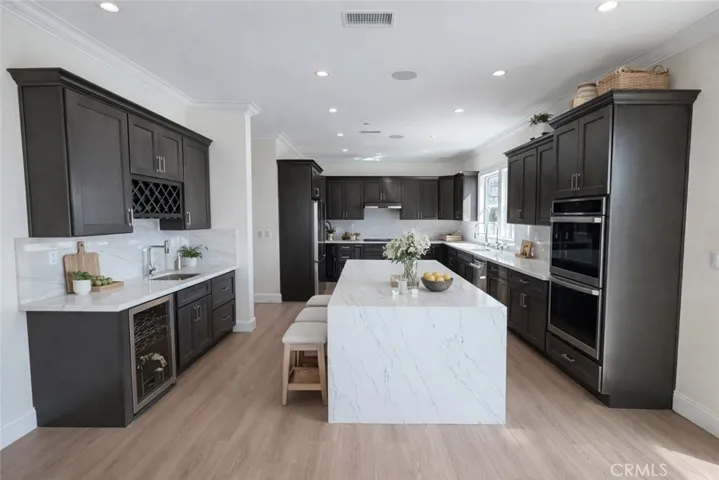 Kitchen is digitally staged