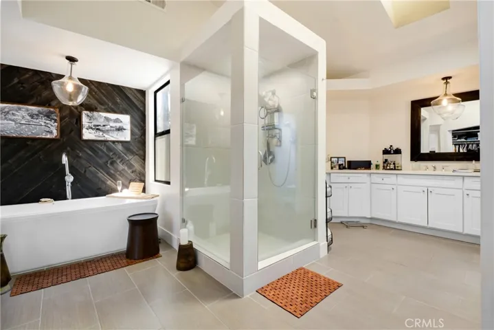Master bathroom. Tub & stand up shower