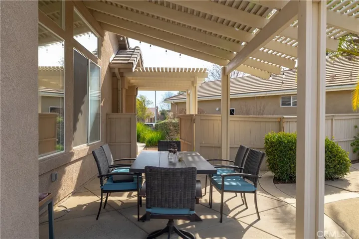 Patio table included