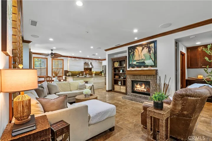View of the Fireplace from the Extended Family Room