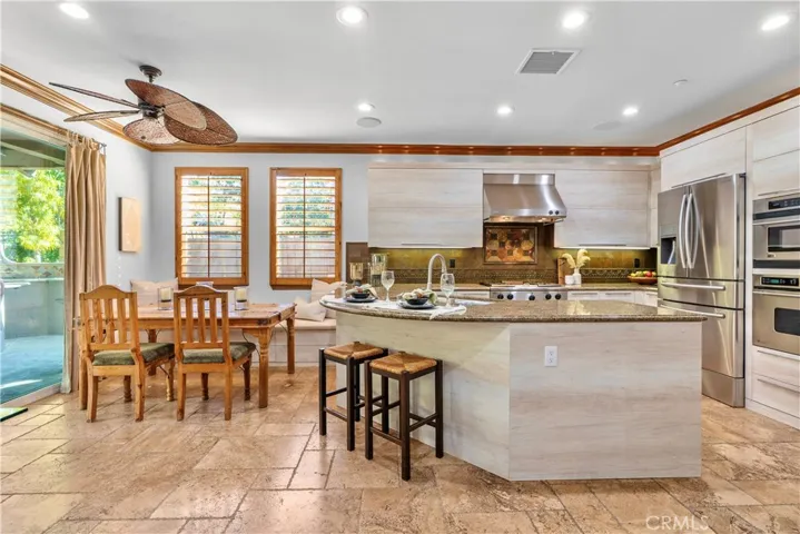 View of the Kitchen from the Extended Family Room.