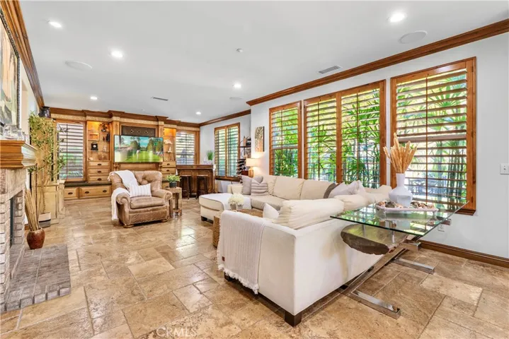 Reverse View into the Extended Family Room from the Kitchen.