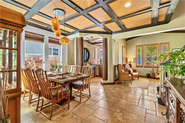 View of the Front Entry, Dining Area and Front Living Room.