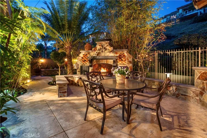 The Fireplace at dusk.