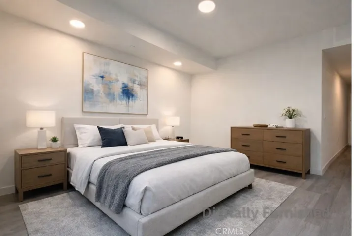 Bedroom, Virtually Staged. Photo is not this exact unit but is representative of quality and finish.