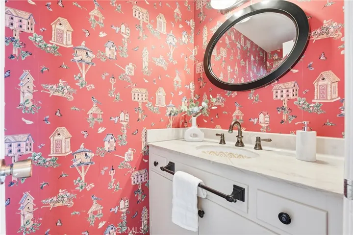 Powder room located off the Bonus Room!
