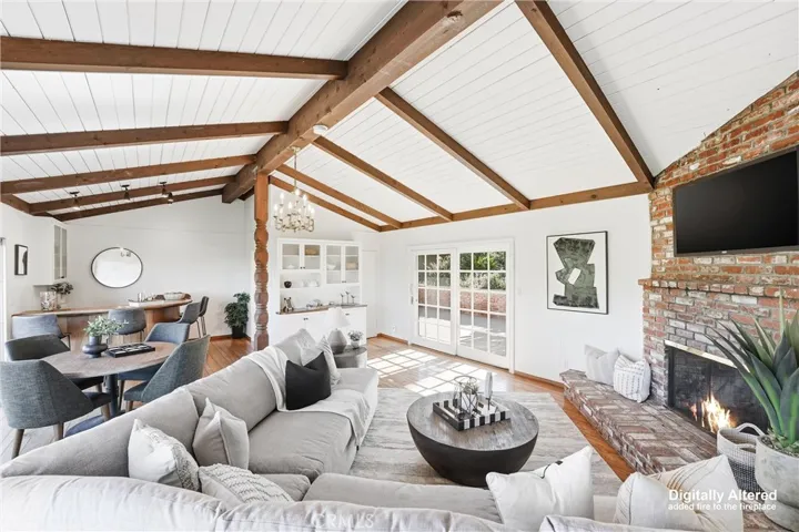 Built-ins, Bar area, walk-in closet, and sliding glass door to the lower patio area!