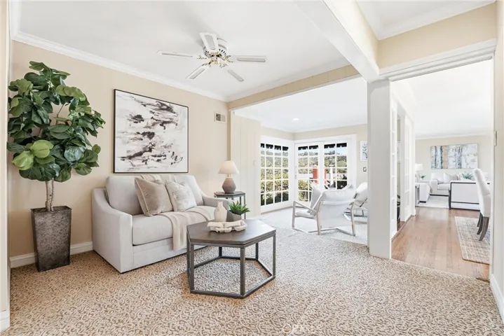 Den sits off the dining and living rooms and has a slider to the upper patio area and great views!