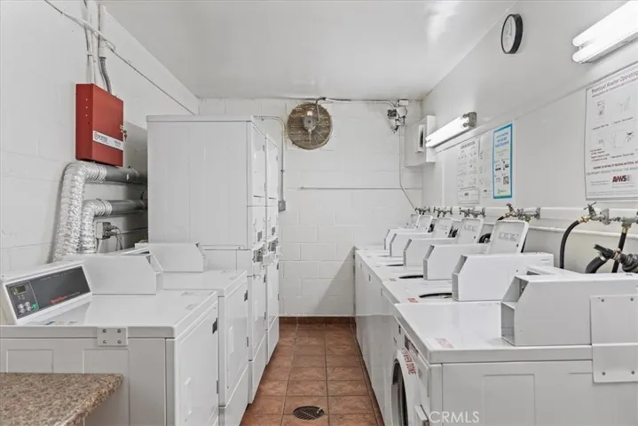 Community laundry room.