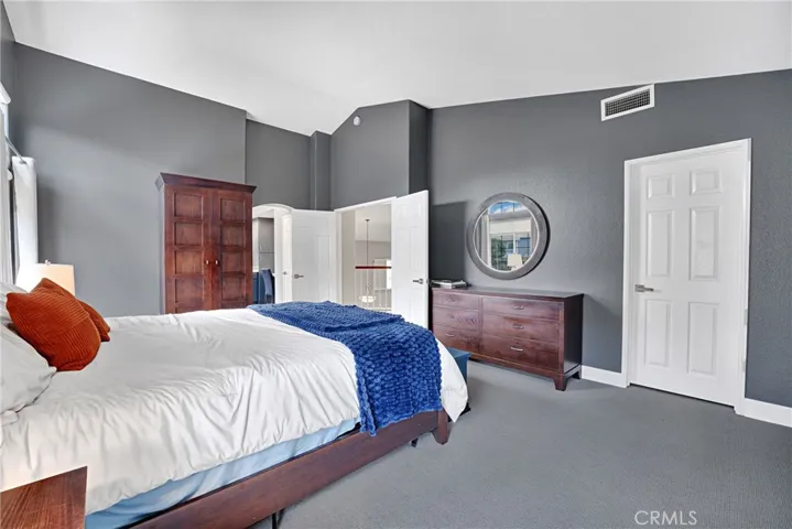 Master suite includes a walk in closet