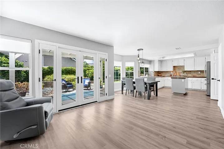 Family room with flows into the kitchen and breakfast nook