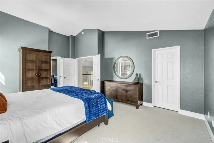 Master bedroom with large walk in closet