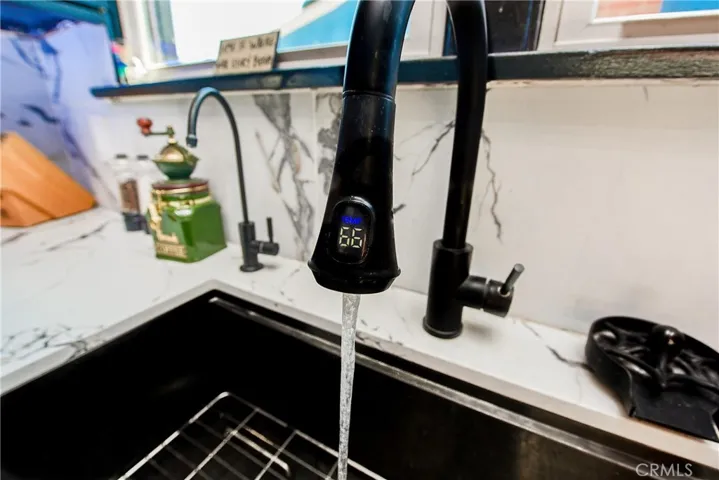 Temperature display on highly upgraded faucet, glass washer too!