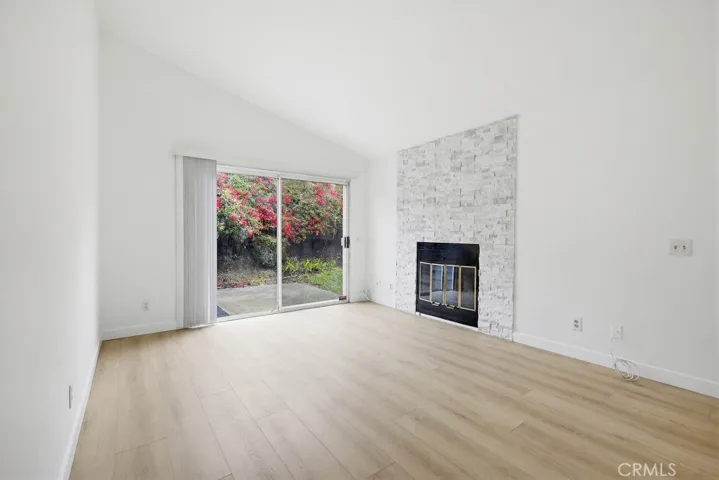 Living room opens to backyard