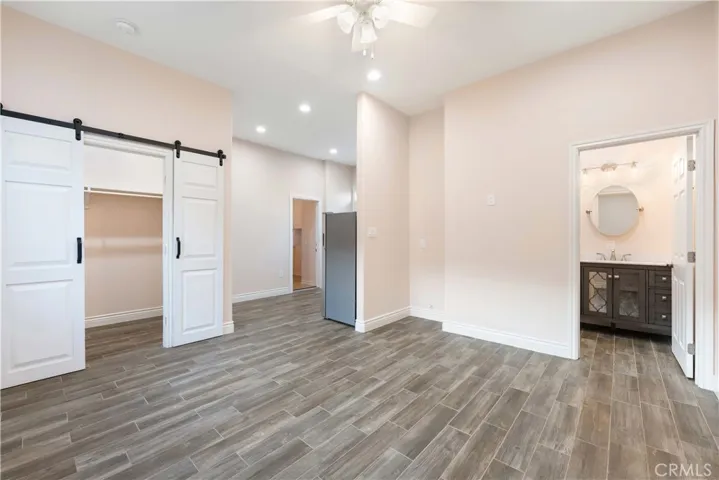 Walk-in closet & full bath in ADU