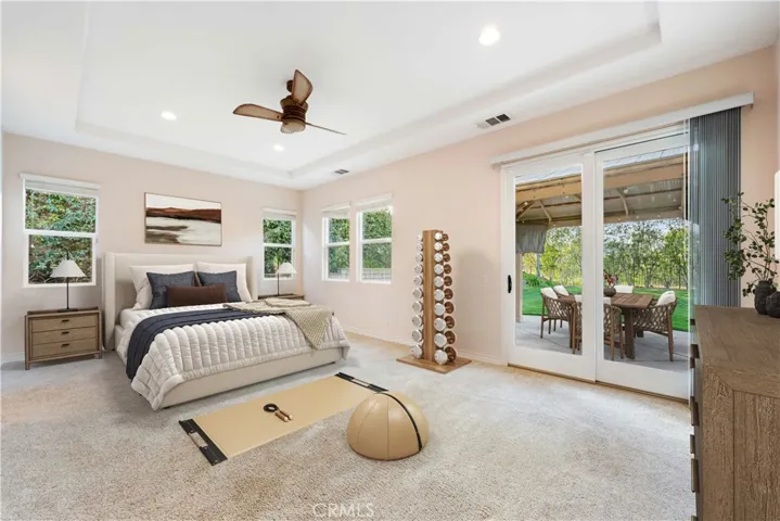 Primary bedroom is Virtually staged