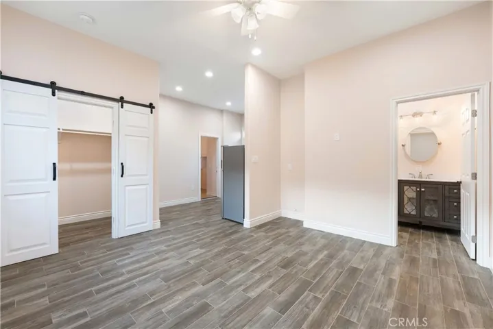 Walk-in closet & full bath in ADU