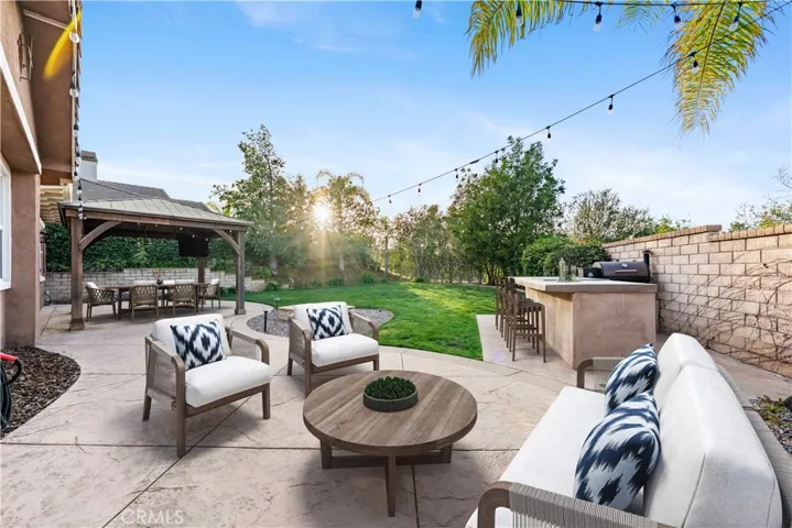 Backyard is virtually staged