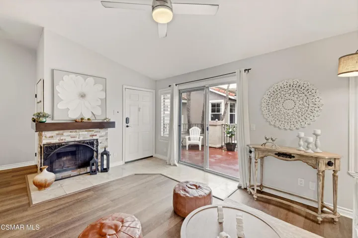 Fireplace and patio