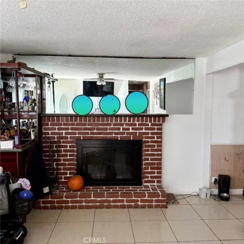 Fireplace living room in original unit