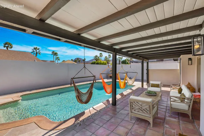 Virtually Staged Patio on the View