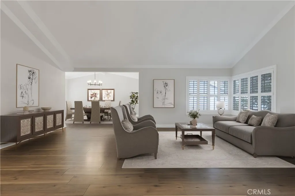 virtually staged living room