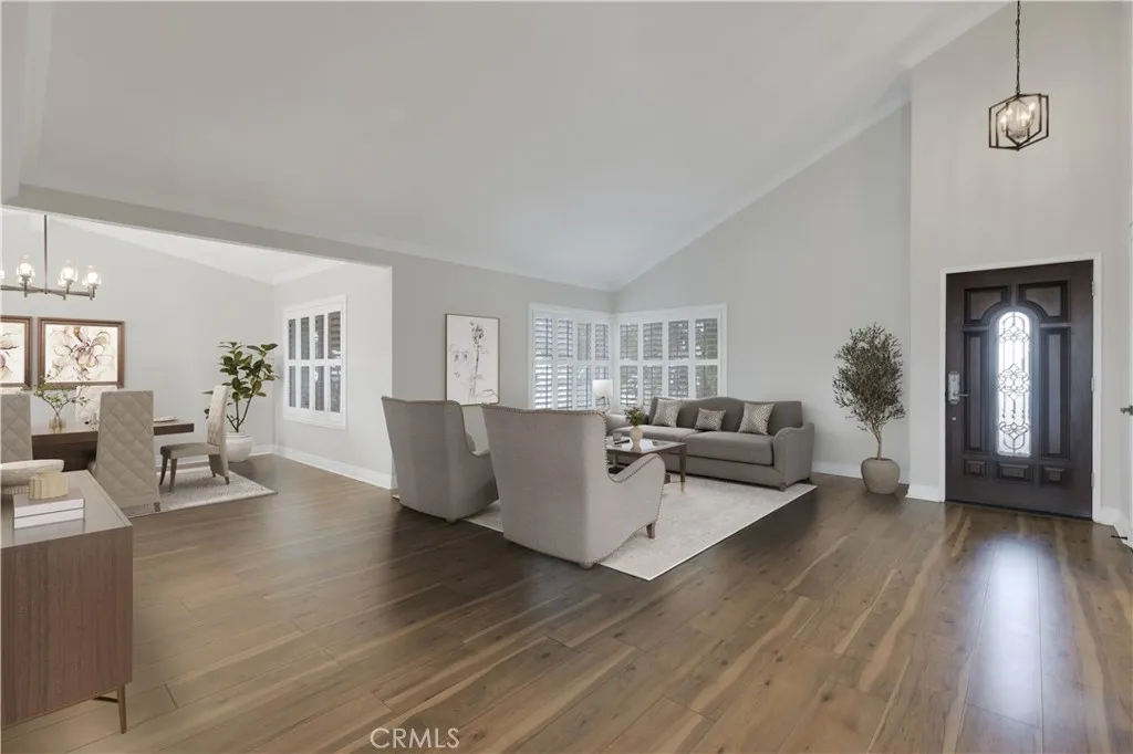 virtually staged living room